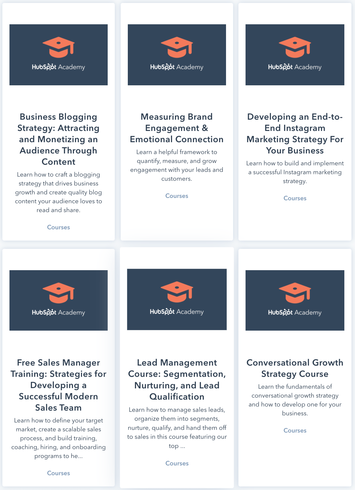 HubSpot Free Marketing Courses