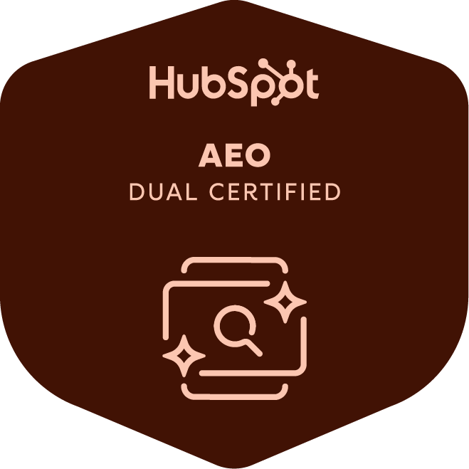 HubSpot Academy AEO Dual Certified badge