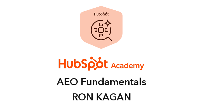 HubSpot Academy AEO Fundamentals certification badge